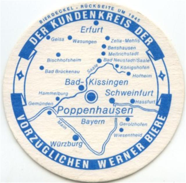 poppenhausen sw-by werner rund 7b (200-o rckseite um 1945-blau) 